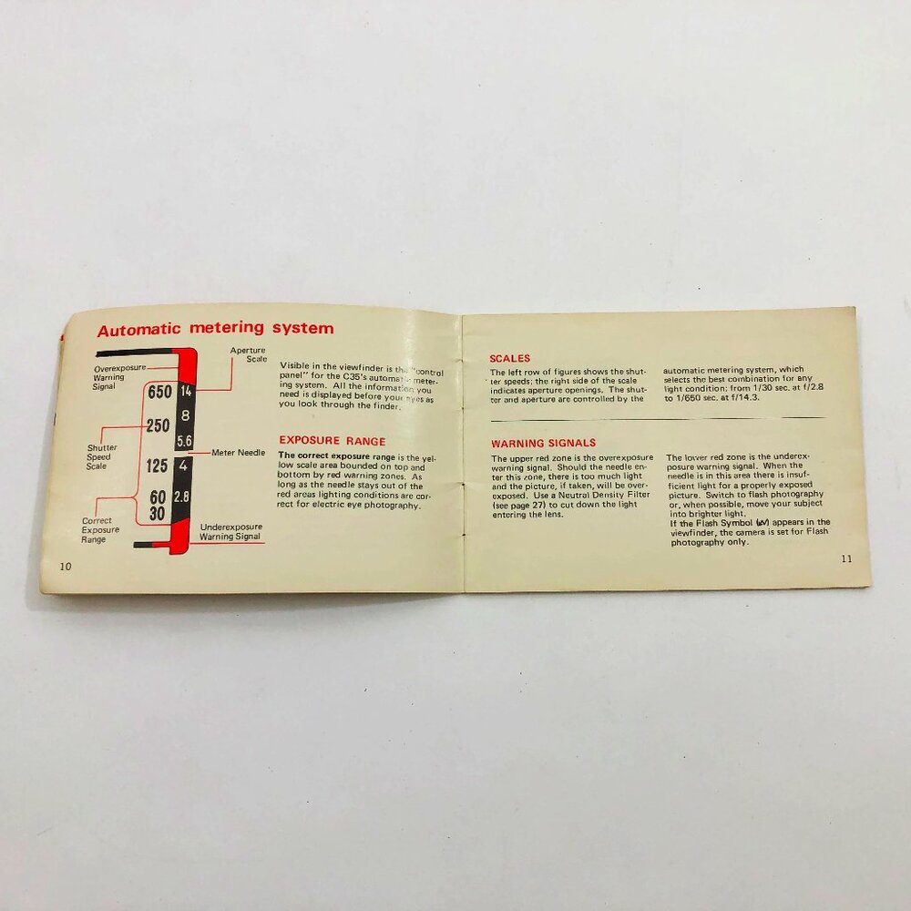 KONICA C35 INSTRUCTION BOOK Great Condition - Picture 3 of 5